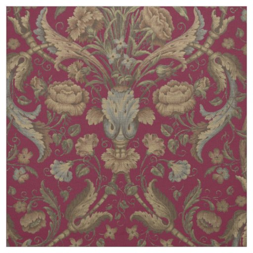 Floral & Foliage Imitation Tapestry Weave Pattern Fabric