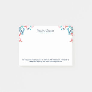 Floral & Foliage Pet Paw Print Framed Post-it Notes