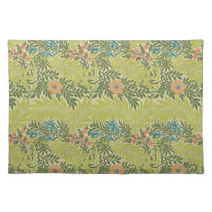 Floral Foliage Vintage William Morris Larkspur  Cloth Placemat