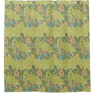 Floral Foliage Vintage William Morris Larkspur Shower Curtain