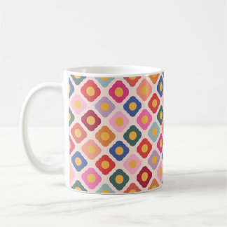 Floral Folk Art Ceramic Coffee Mug | Tea Cup