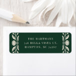 Floral Folk Art Christmas Holiday Return Address Label<br><div class="desc">Simple,  modern folk art styled return address labels,  featuring a hand drawn floral design. These perfectly match our Elegant Floral Folk Art Holiday collection. Perfect for Christmas or general holiday greetings... or to coordinate with a New Year greeting card.</div>
