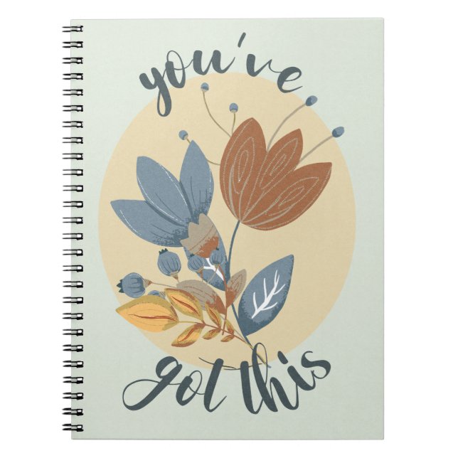 Floral Folk Art   Notebook (Front)