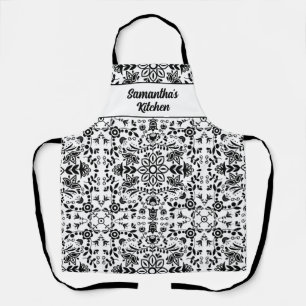 Floral Folk Art Personalized All-Over Print  Apron