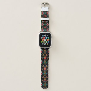 Floral folk pattern: Indian embroidery. Apple Watch Band