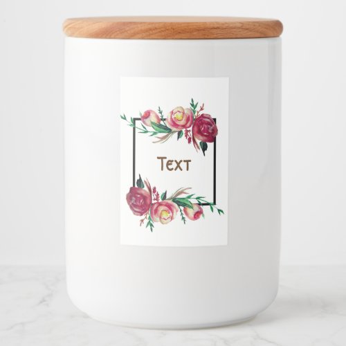 Floral Food and Beverage Label Set