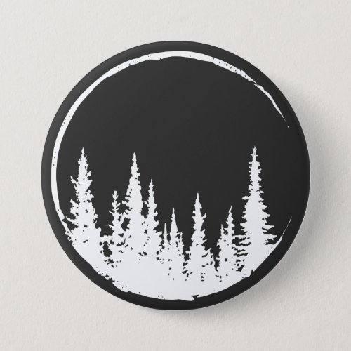 Floral Forest Circle Tree Loving Forest Tree Button