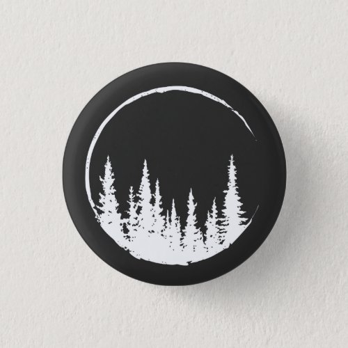 Floral Forest Circle Tree Loving Forest Tree Button