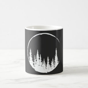 Floral Forest Circle Tree Loving Forest Tree Coffee Mug