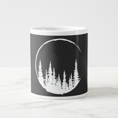 Floral Forest Circle Tree Loving Forest Tree Giant Coffee Mug
