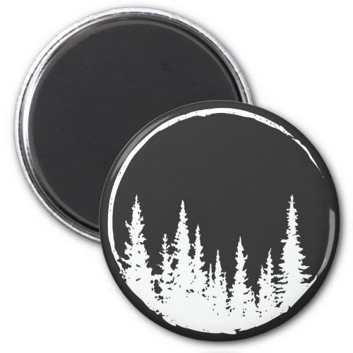 Floral Forest Circle Tree Loving Forest Tree Magnet