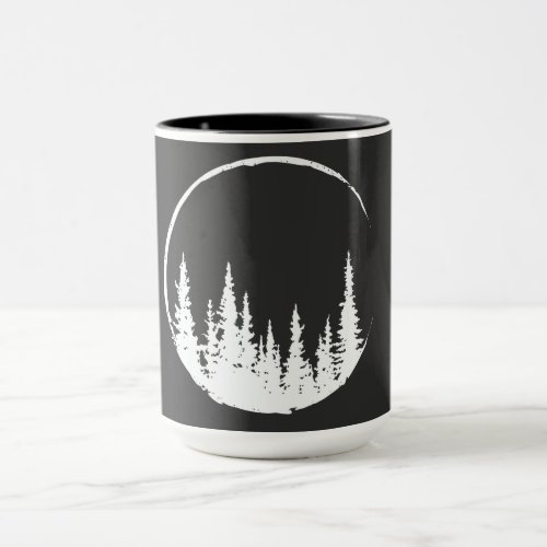 Floral Forest Circle Tree Loving Forest Tree Mug
