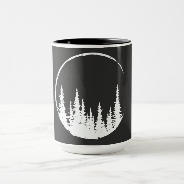 Floral Forest Circle Tree Loving Forest Tree Mug (Center)
