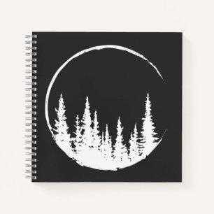 Floral Forest Circle Tree Loving Forest Tree Notebook