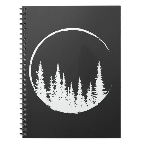 Floral Forest Circle Tree Loving Forest Tree Notebook