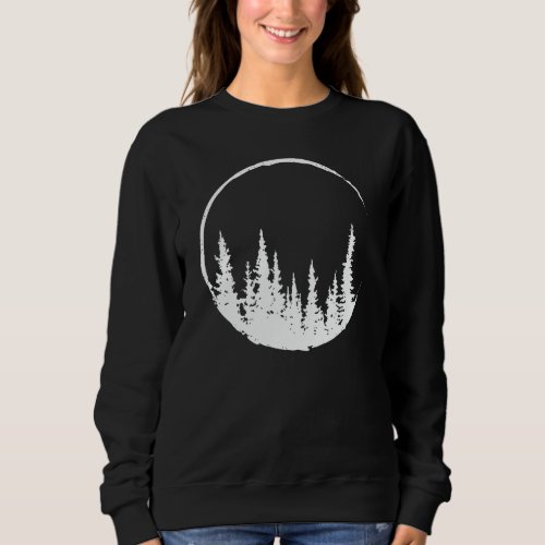 Floral Forest Circle Tree Loving Forest Tree Sweatshirt