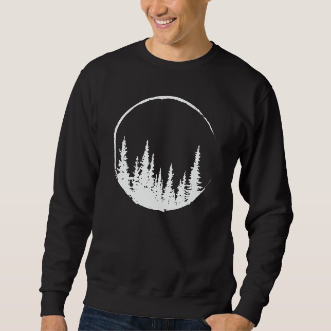 Floral Forest Circle Tree Loving Forest Tree Sweatshirt (Front)