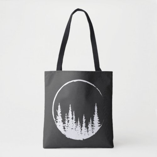 Floral Forest Circle Tree Loving Forest Tree Tote Bag