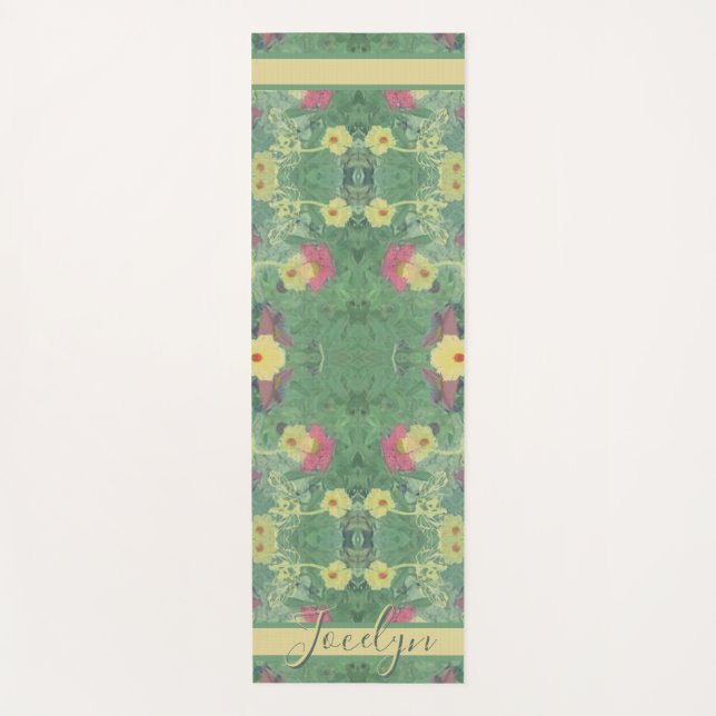 Floral Forest Floor Yoga Mat (Front)
