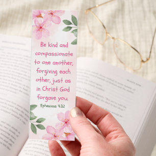 Floral Forgiveness Bible Verse Bookmarks