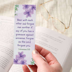 Floral Forgiveness Bible Verse Bookmarks