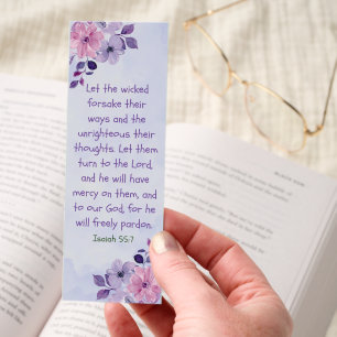 Floral Forgiveness Bible Verse Bookmarks