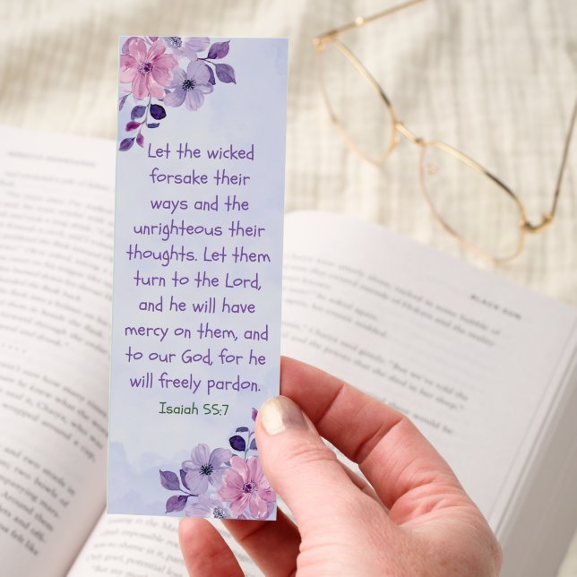 Floral Forgiveness Bible Verse Bookmarks (Hand)