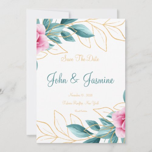 Floral Formal  Save The Date