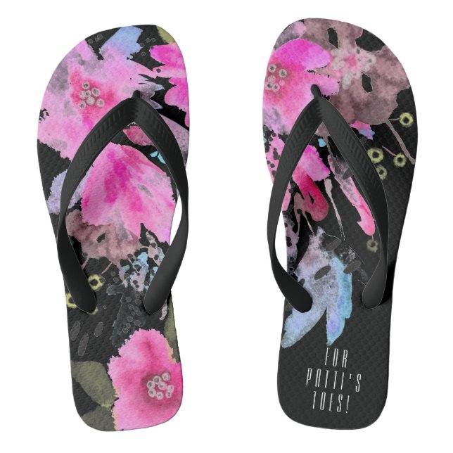 Floral Fountain Flip Flops (Footbed)