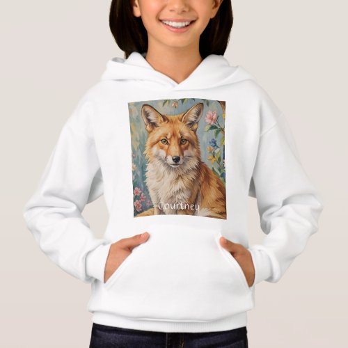 Floral Fox A Fox Among Flowers Hoodie