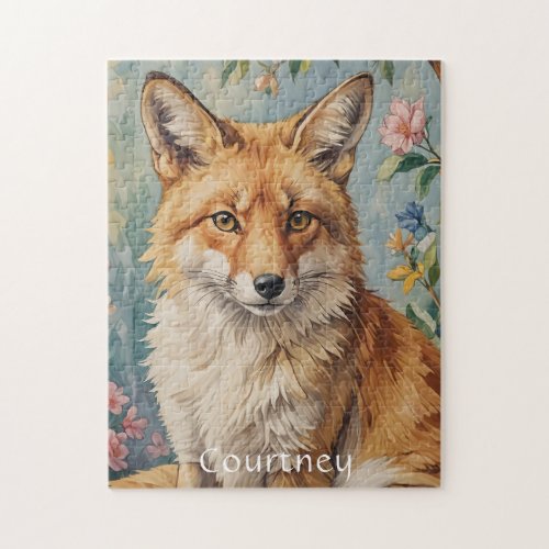 Floral Fox A Fox Among Flowers Jigsaw Puzzle