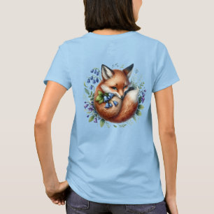 Floral Fox Botanical Woodland Back Print T-Shirt