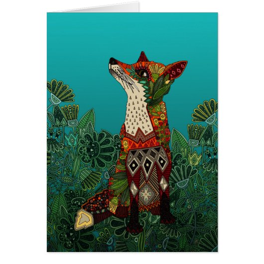 floral fox cards (Front)