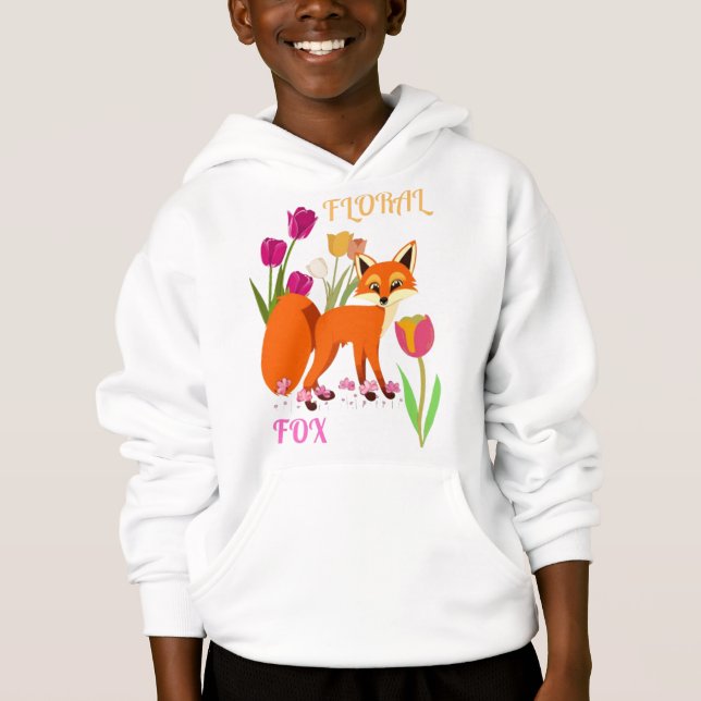 Floral Fox Habitat  Hoodie (Front)