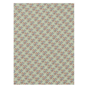 Floral Fox in Basket with Quilt & Flowers Tablecloth