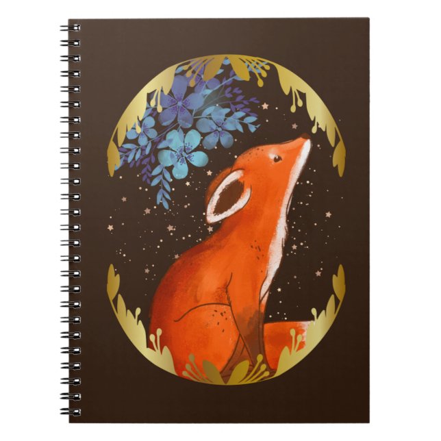 Floral Fox Notebook (Front)