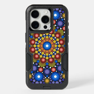 Floral Fractal Art Dotted Retro Mandala iPhone 15 Pro Case