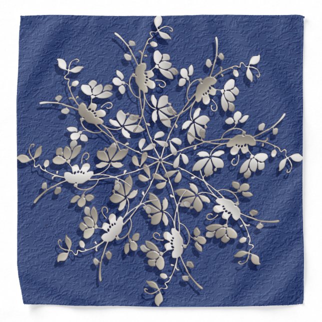 Floral fractal design bandana (Front)