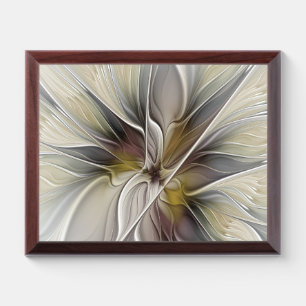 Floral Fractal, Fantasy Flower with Earth Colors Award Plaque