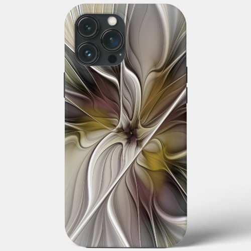 Floral Fractal Fantasy Flower with Earth Colors iPhone 13 Pro Max Case