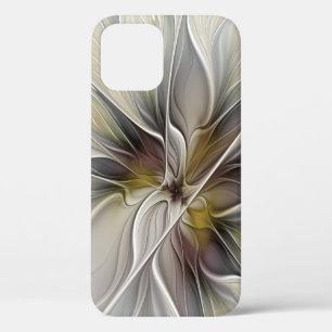 Floral Fractal, Fantasy Flower with Earth Colors iPhone 12 Case
