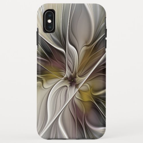 Floral Fractal Fantasy Flower with Earth Colors iPhone XS Max Case