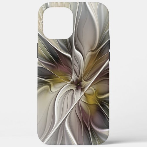 Floral Fractal Fantasy Flower with Earth Colors iPhone 12 Pro Max Case