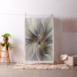 Floral Fractal, Fantasy Flower with Earth Colors Fabric