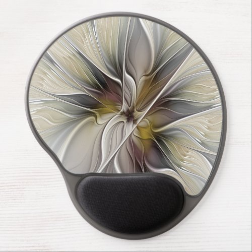 Floral Fractal Fantasy Flower with Earth Colors Gel Mouse Pad