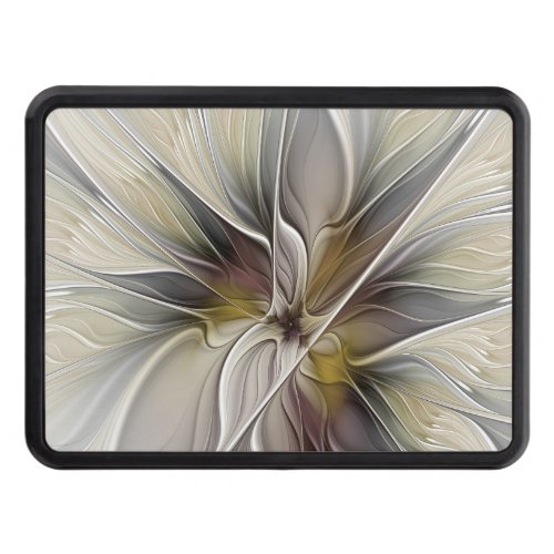 Floral Fractal Fantasy Flower with Earth Colors Hitch Cover