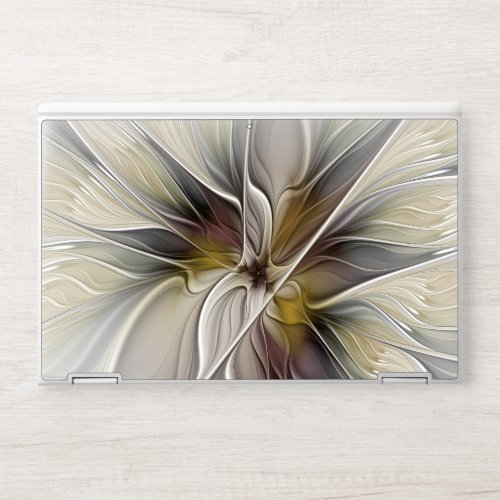 Floral Fractal Fantasy Flower with Earth Colors HP Laptop Skin