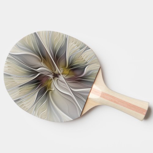 Floral Fractal Fantasy Flower with Earth Colors Ping_Pong Paddle