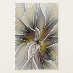Floral Fractal, Fantasy Flower with Earth Colors Planner