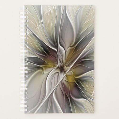 Floral Fractal Fantasy Flower with Earth Colors Planner